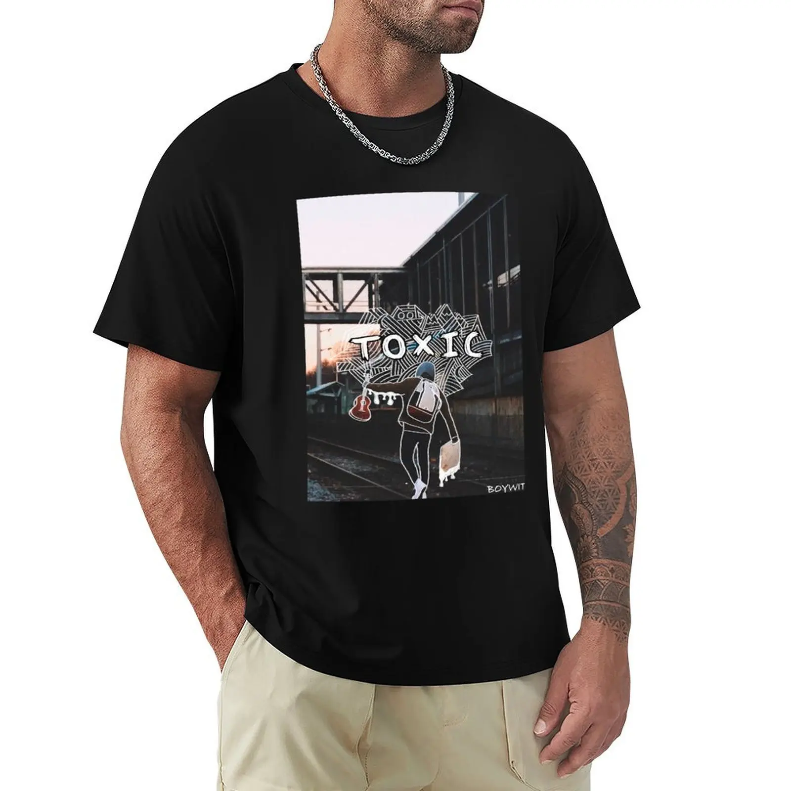 boywithuke Toxic T-Shirt Plus Size Workout Short Sleeve Top