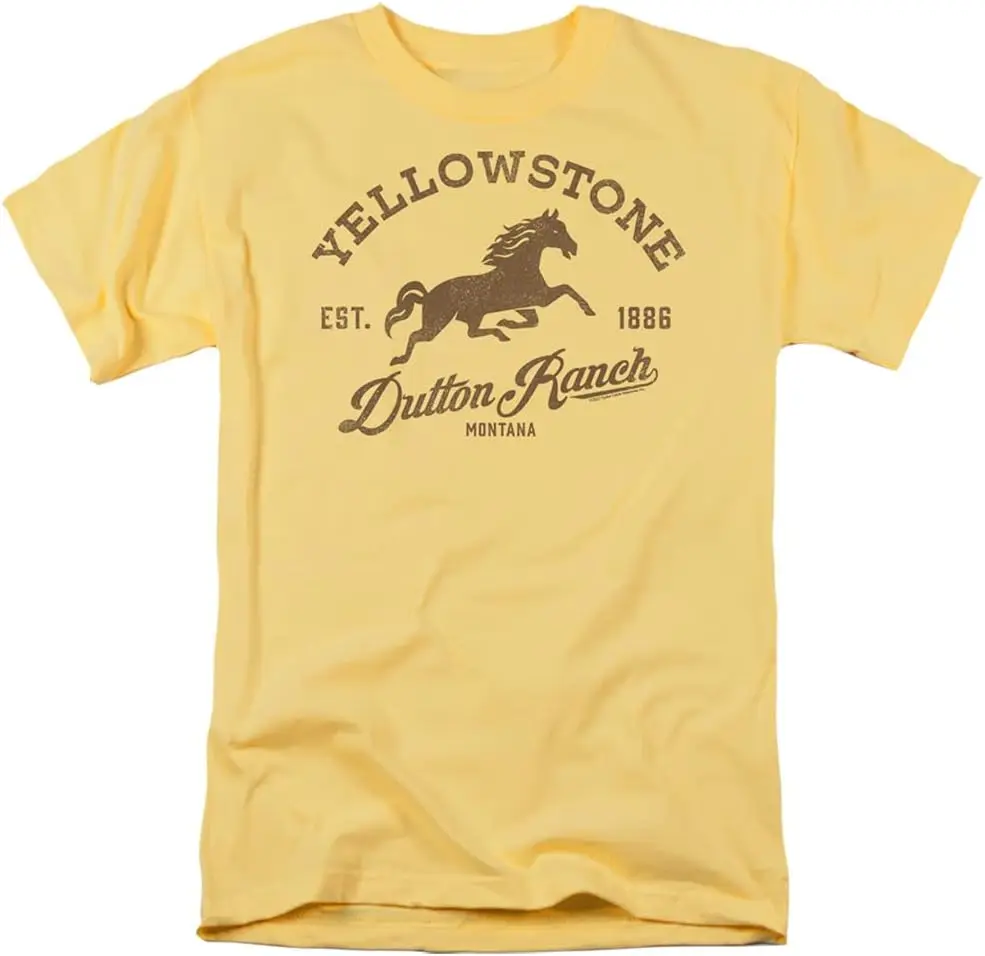 Popfunk Classic Yellowstone Dutton Ranch Unisex Adult T Shirt 100% Cotton Streetwear High Quality