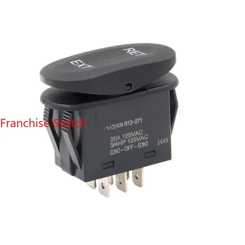

10PCS R13-271K 6-pin 3-gear dual reset rocker switch window DC12V