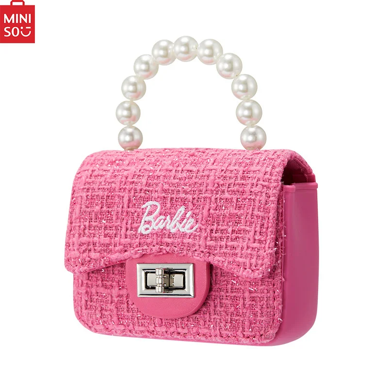 MINISO Barbie Series Pink Cute Little Fragrance Jelly Tote Bag Genuine in-stock hot sale Sweet and elegant style New Releases