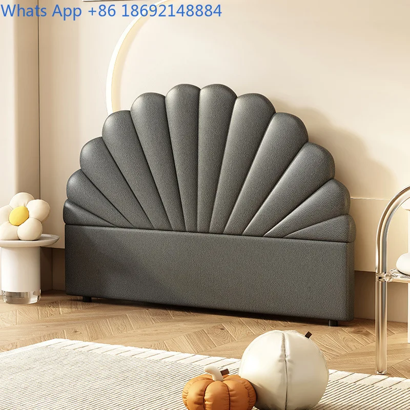 Cream Style Petal Headboard Cushion Simple Modern Floor Princess Single Headboard Ultra-thin
