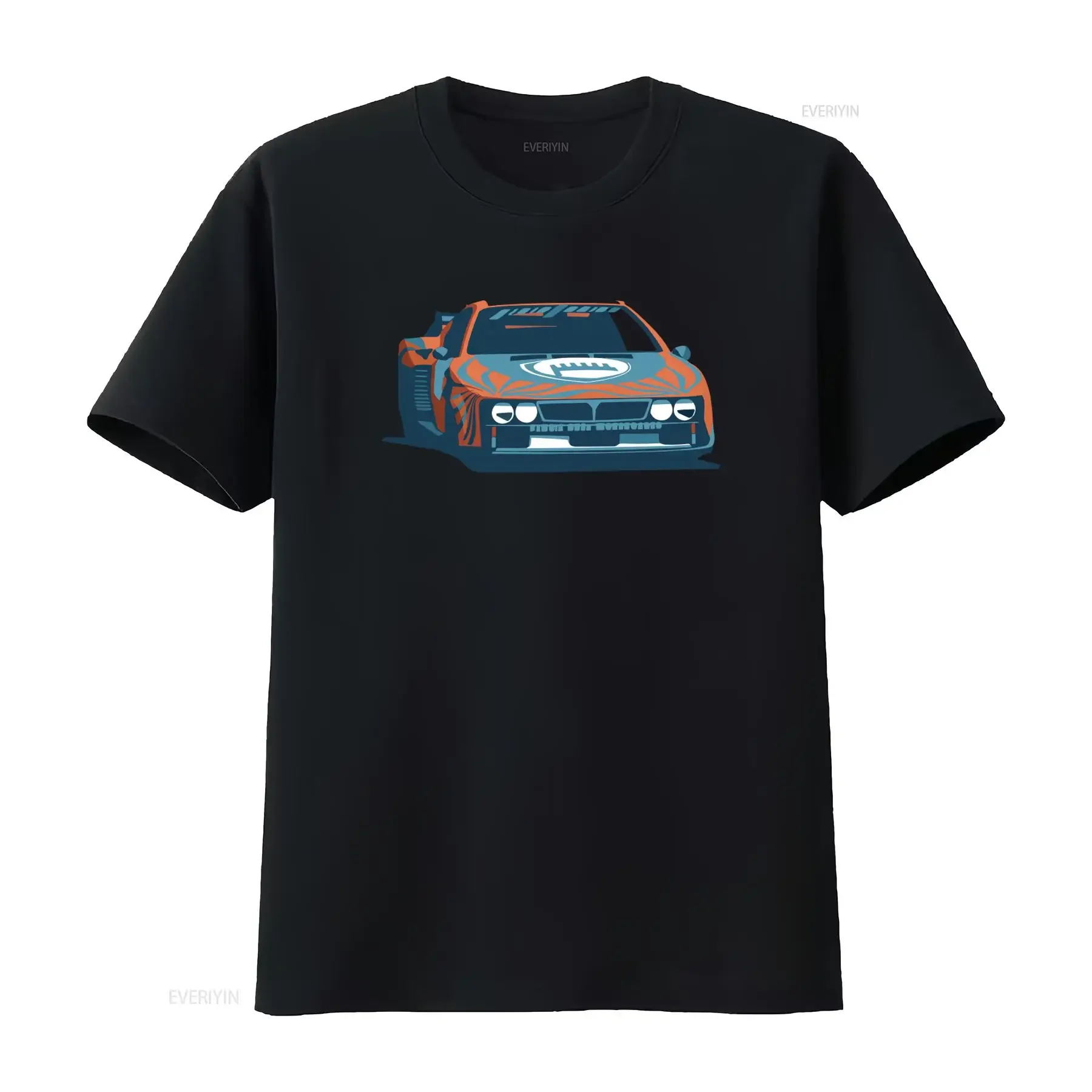Camiseta con diseño artístico de coche Lancia 037 Rally Group B, estilo retro y elegante, para amantes del automovilismo, diseño minimalista, estilo RC vintage lavado para hombre