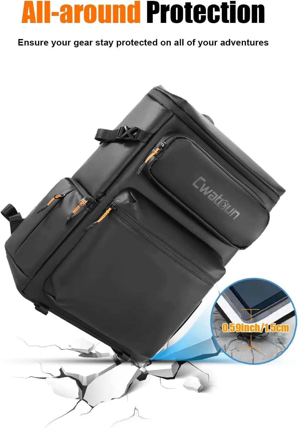 حقيبة ظهر احترافية للكاميرا مع حامل ثلاثي القوائم، وحجرة بدون طيار والكمبيوتر المحمول، وحقيبة DSLR/SLR/بدون مرآة لكاميرات Canon/Nikon/ #5