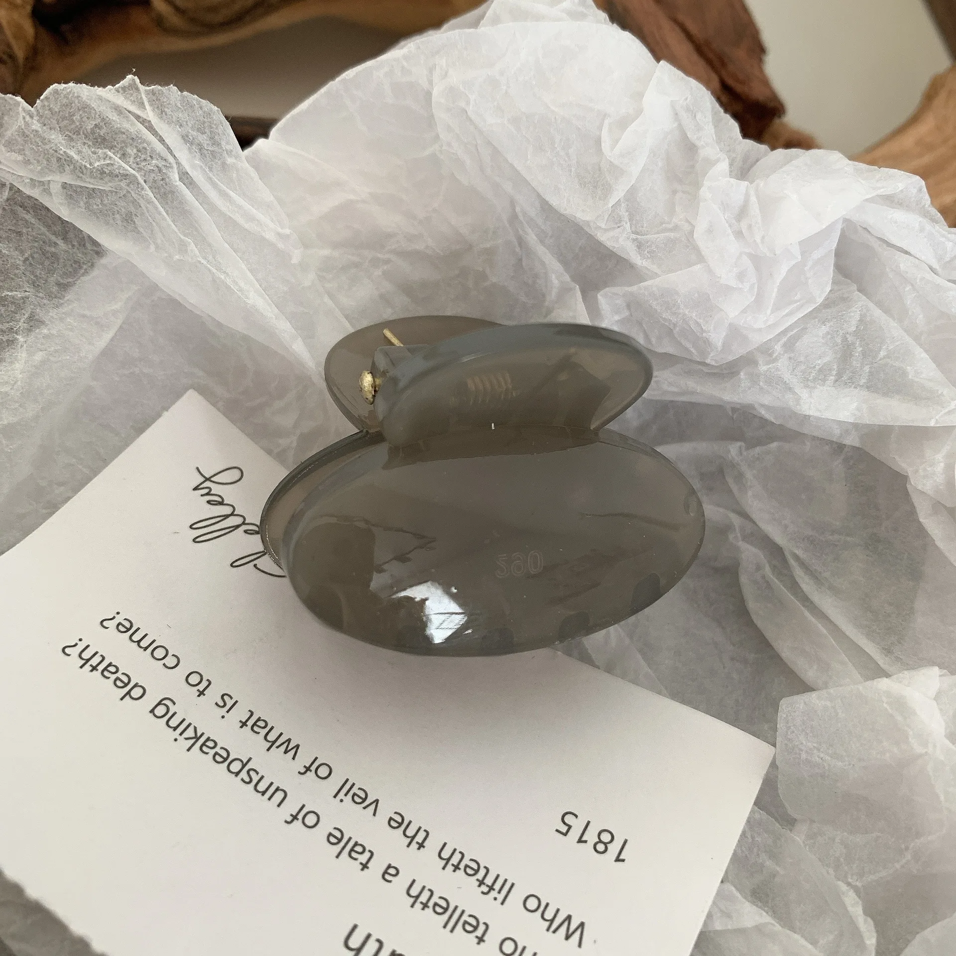 دبوس شعر صغير مجوف على الطراز القديم، مشبك على شكل معين بلون الكراميل، مشبك شعر الرياح للفتيات، مشبك سمك القرش للرأس الخلفي