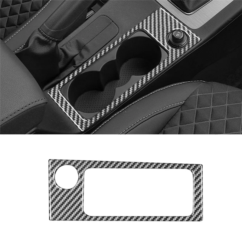 Central Control Water Cup Frame Trim Sticker Decorative Carbon Fiber for Skoda Octavia A7 2015-2020 Accessories