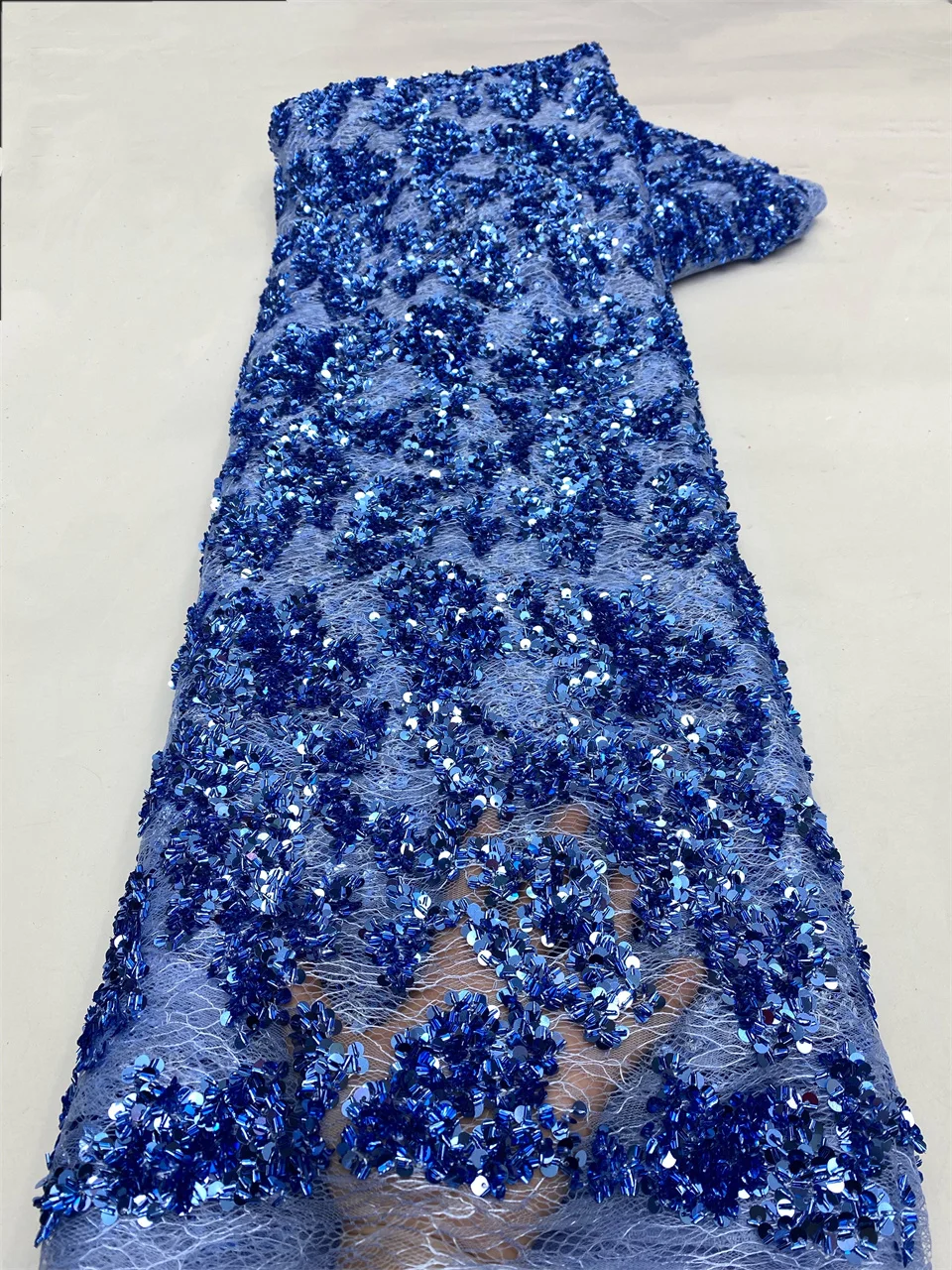 

Luxury African Sequins Beaded Lace Fabric 2026 High Quality Groom Nigerian Wedding Bridal Embroidery French Tulle Lace VXZ6439