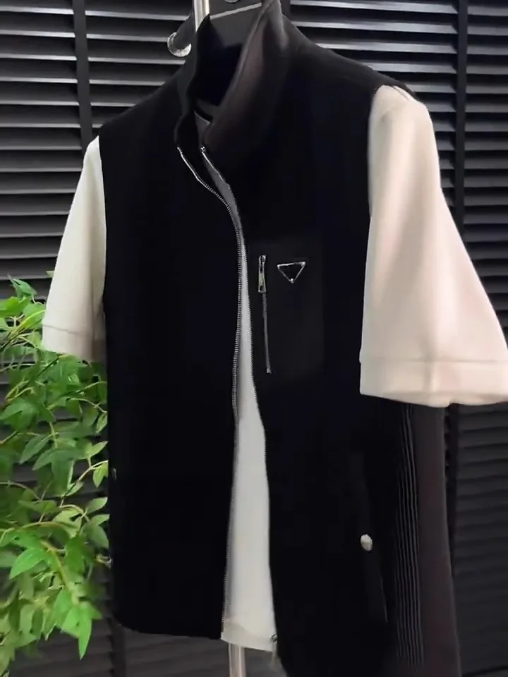 

Faionable Casual Men's Stand Collar Vest oulder Pad High Quali Autumn Winter New Arrival Cool Busin Advanced Feeling