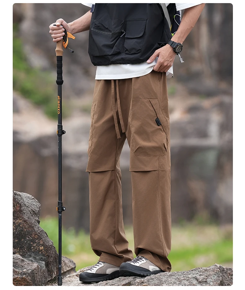 Wasserdichte Wander-Cargohosen für Herren, Modische Cargohosen, Herbstliche Baggy-Hosen, Angel- und Campinghosen für Damen – Detail 8