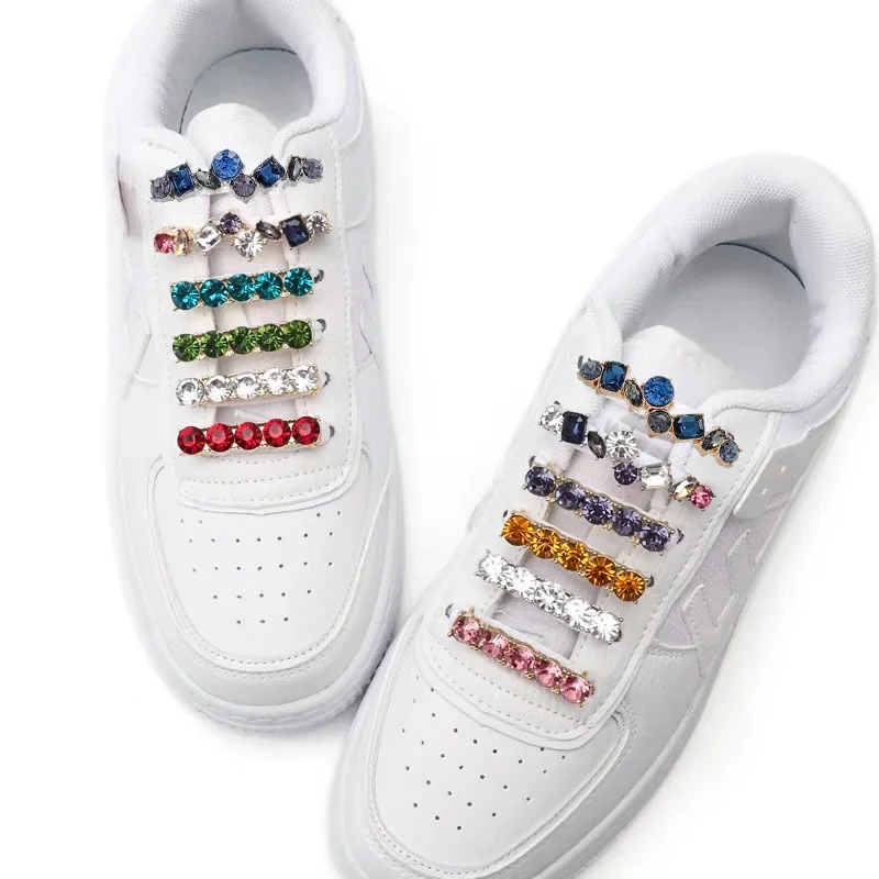 Fashion New Arrivals Shoes Charms for Sneaker Colorful Rhinestones Shoelace Accessories Quality DIY Sneakers Charms All-match