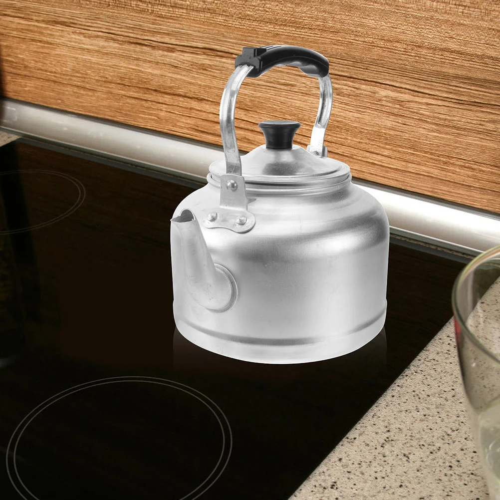 

Water Jug Aluminum Kettle Handheld Stainless Steel Silver Handle Stovetop Travel