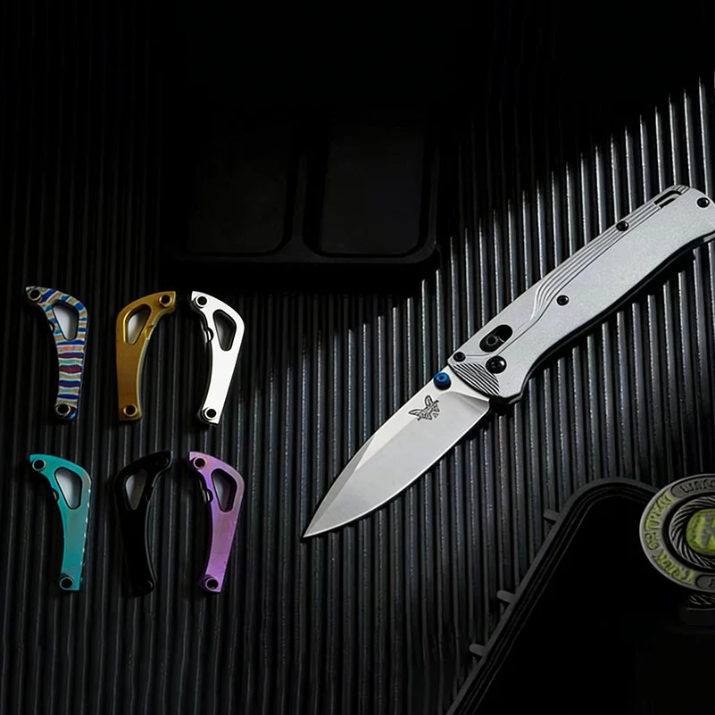 CNC Knife Titanium Alloy Integrated Back Spcer Liners With Axis Shaft for Benchmade Bugout 535 Knives Back Spacer Replace Part