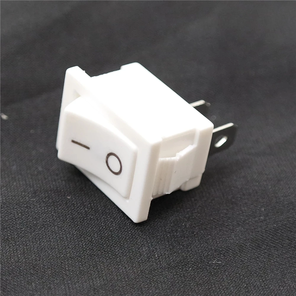 10 pcs/lot  pure white Hot sale KCD1-101 2 Pin ON-OFF 250V 3A Boat Switch 21*15 Snap-in SPST ON OFFRocker Position Button Switch