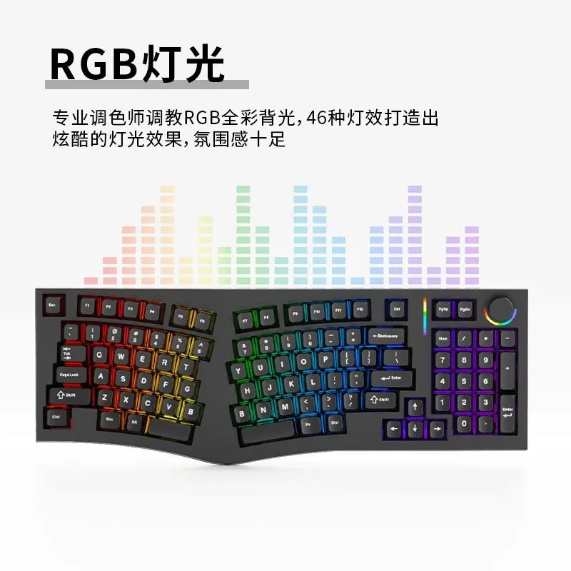 New FEKER Alice98Pro 3Mode Mechanical Keyboard Alice Wireless Keyboards RGB Ergonomics Hot-Swap Custom Alice98 Pro Game Keyboard