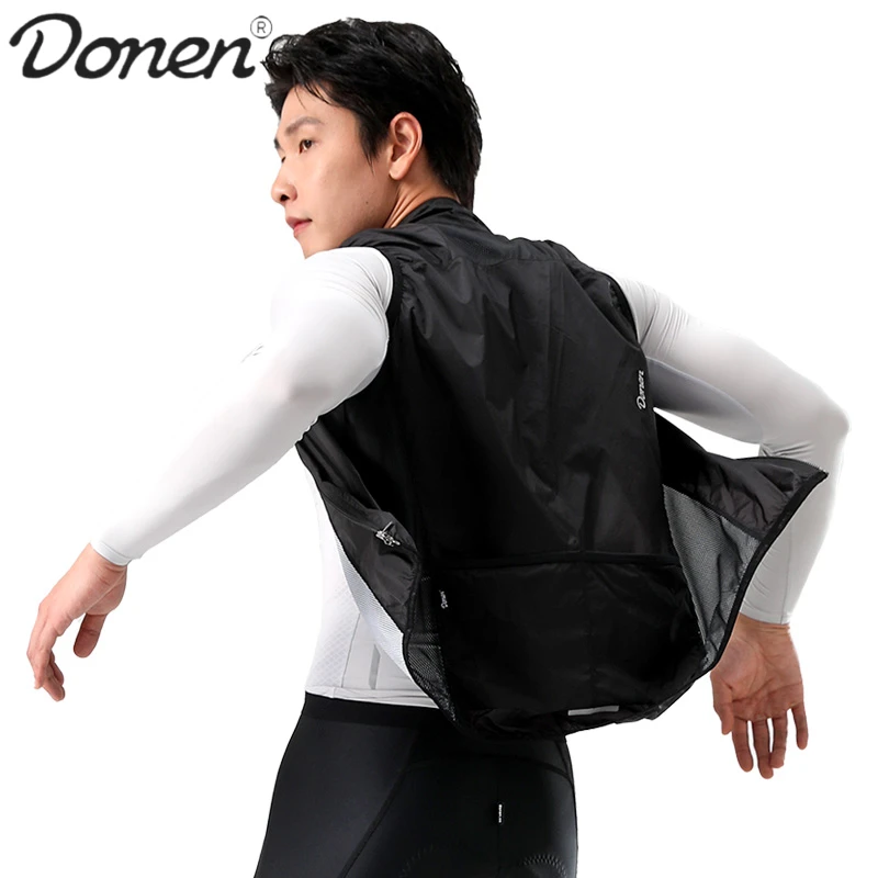 

DONEN Cycling Vest For Men Sleeveless Bicycle Top Clothing Sport Men Lightweight Breathable With Pockets Mtb Road Bike Apparel