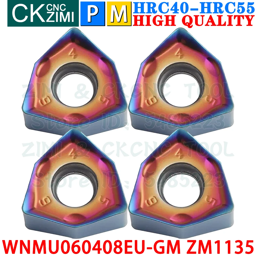 WNMU060408EU-GM ZM1135 WNMU 060408 Carbide Inserts Fast Feed Milling Insert MFWN90 CNC Indexable Heavy Face Cutting Milling Tool