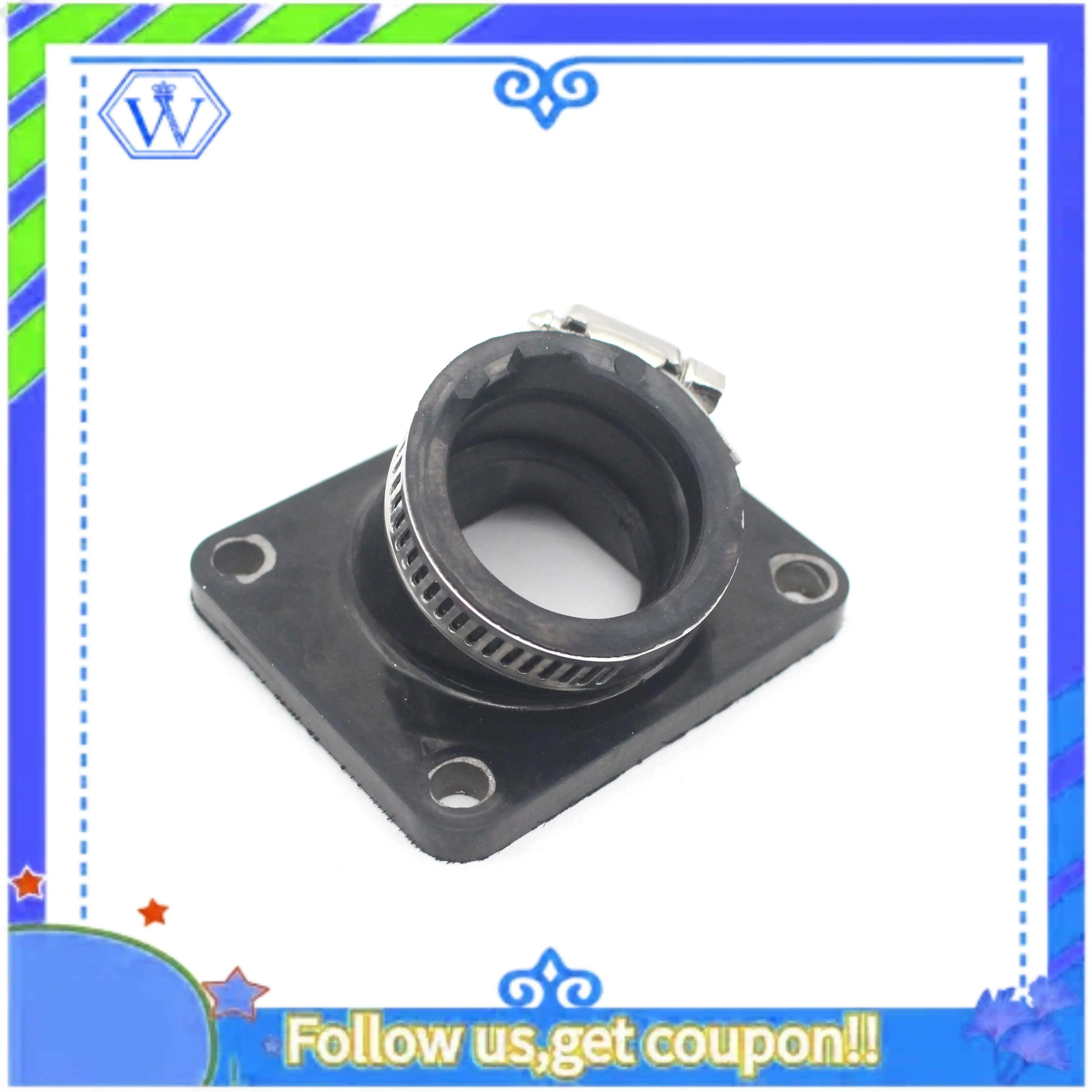 M46K-Motorcycle Carburetor Interface Adapter Intake Manifold For Yamaha AG100 DT100 DT125 MX100 RT100