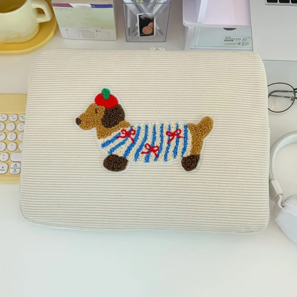 Wear Resistant Cartoon Dog Laptop Sleeve Bag Shockproof Sweet Tablet Sleeve Bag Cute Kawaii Girl Computer Bag Girls/Lady/Women