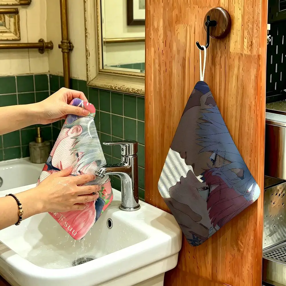 

Higashiyama kobeni Polyester Cotton Hanging Kitchen Towel, Soft Hand Wiping Towel, Reusable for Kitchen Bathroom Home