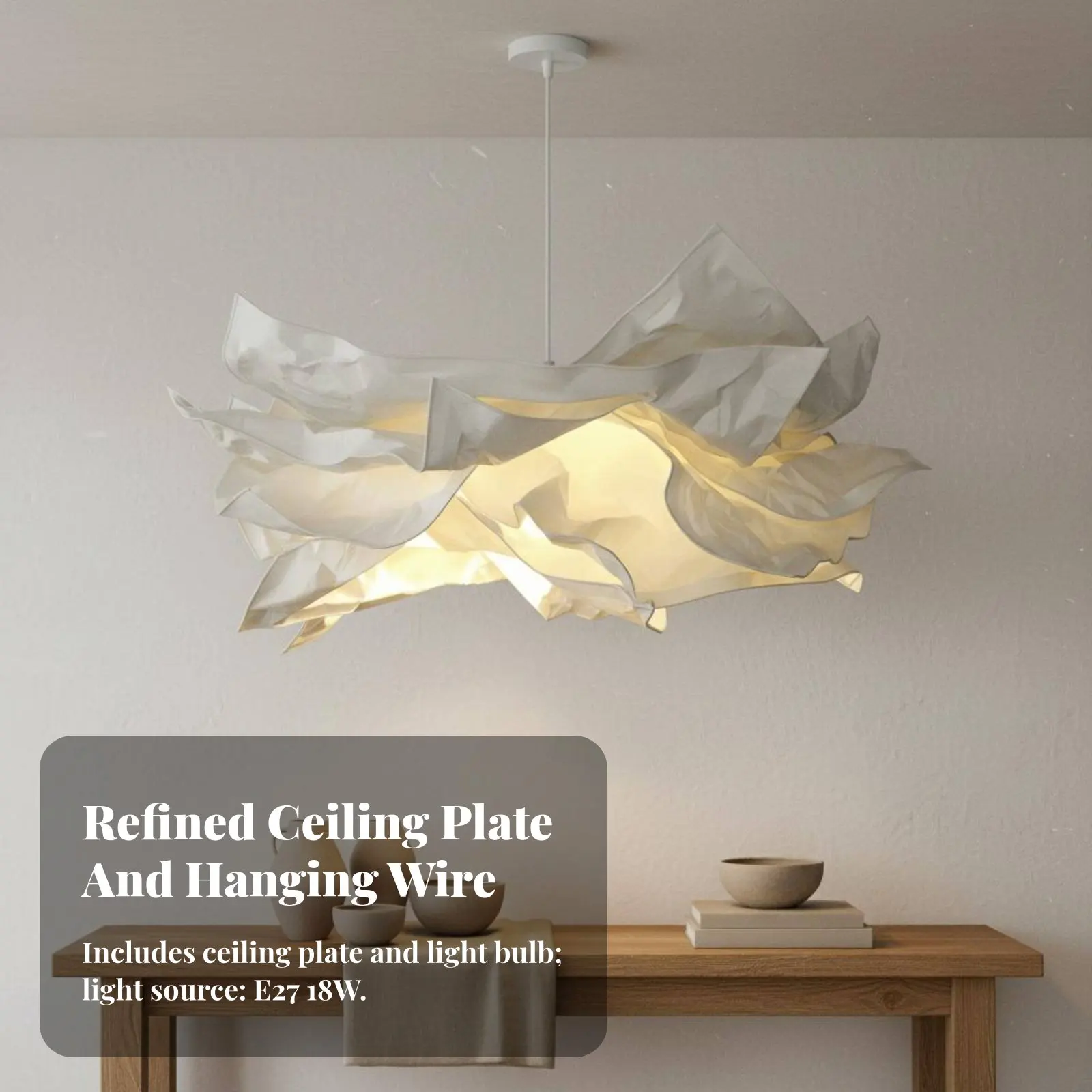 

Ethereal Hanging Lamp Creative Design Soft Ceiling Lamp Nordic Design Hanging Lamp Easy Installation Indoor Lighting