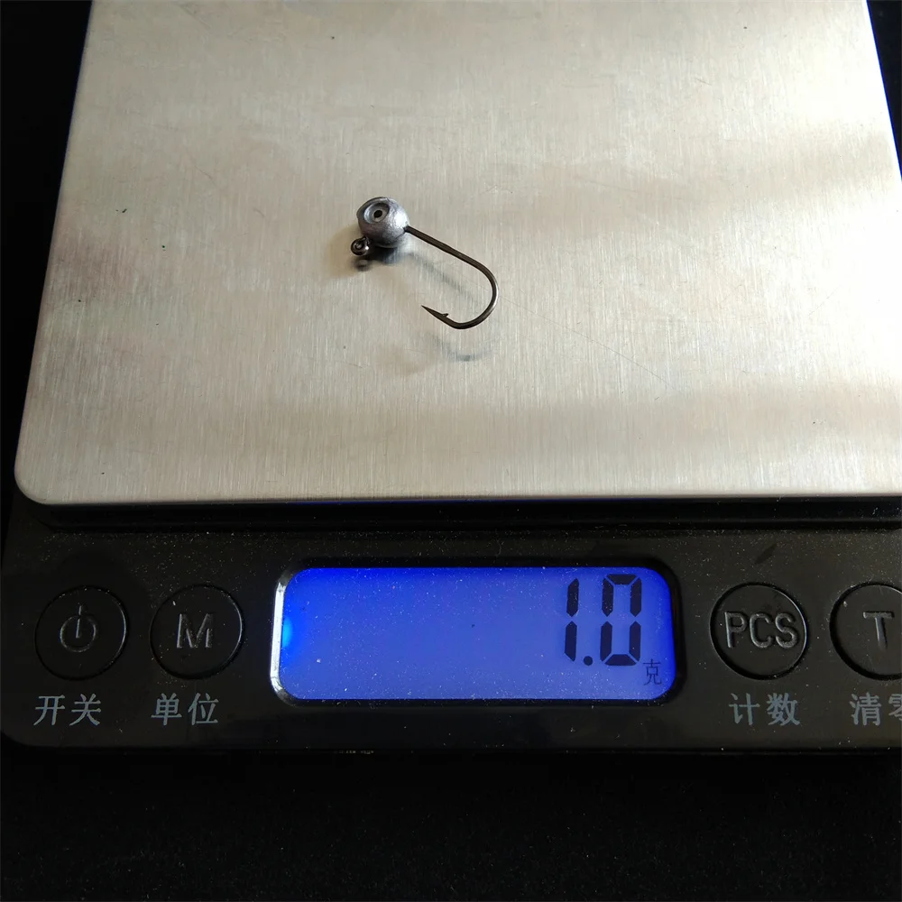 Swolfy 30 Stück 1g 1,8g 3,5g Kopfhaken Mini Rock Fishing Haken Finesse Köder Angelhaken Jigkopf Haken Geeignet für Köder Wurm Bait – Detail 11
