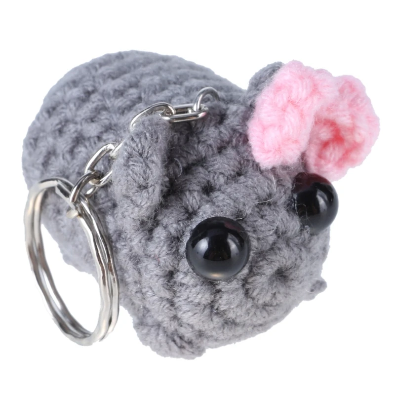 น่ารัก Sad Hamster Key แหวนสะดุดตาตุ๊กตา Bowknot Hamster Key แหวนอุปกรณ์เสริมอินเทรนด์ Key CHAIN ​​เครื่องประดับ