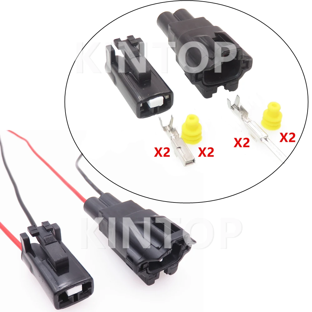 1 Set 2 Pins 7282-7029-40 Auto Waterproof Socket With AC Assembly MG651092-5 Car ABS Sensor Plug For KIA Hyundai 7283-7029-40