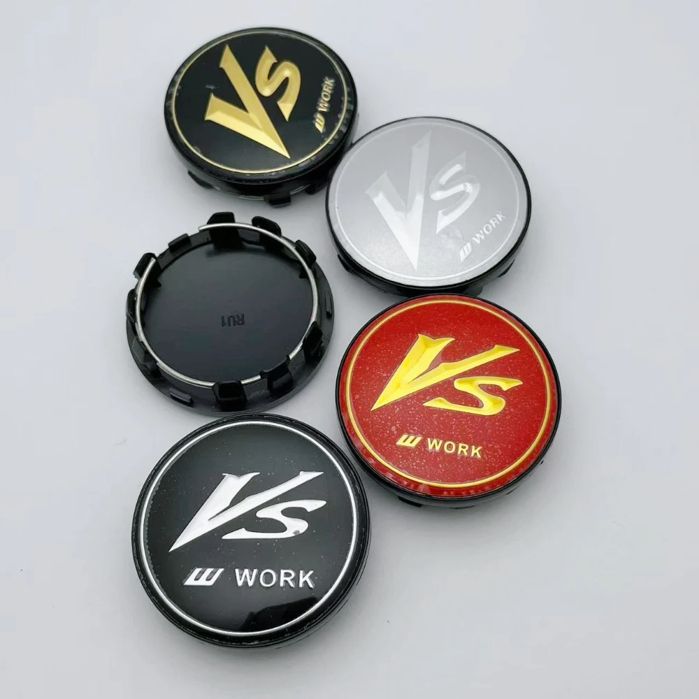 

4pcs 59mm Car Wheel Center Caps With VS W Work Logo Emblem Wheel Hubcaps Auto Rim Center Cover Replace Car Styling Accessories