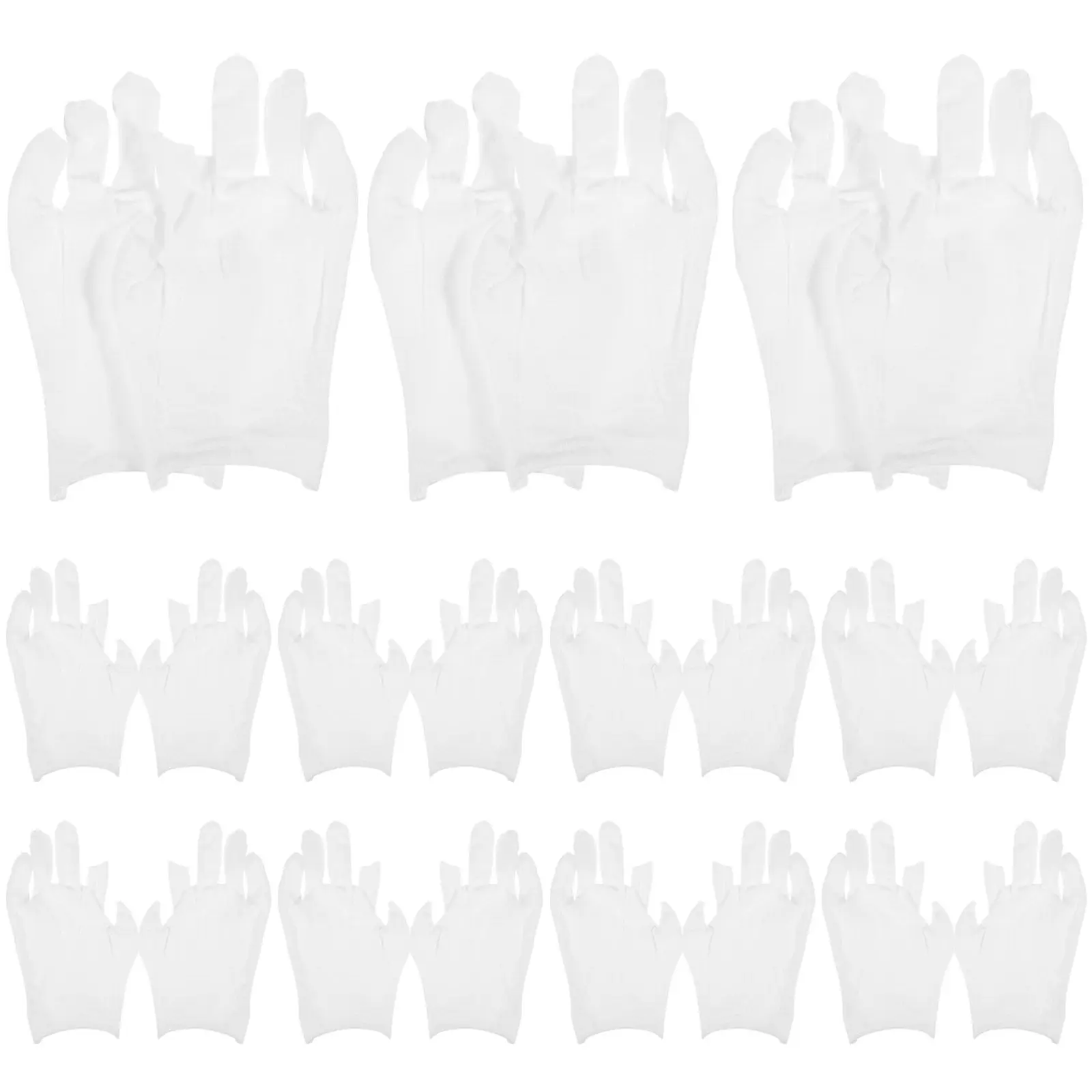 

12 пар белых хлопковых перчаток для сухой кожи рук, увлажняющие, для ночного использования, дышащие, удобные, подходят для женщин, мужчин и взрослых.