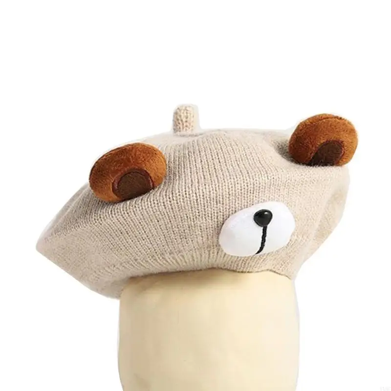 

Trendy Unisex Baby Hat Bear Designed Knitted for 6M to 3 Years 4XBC