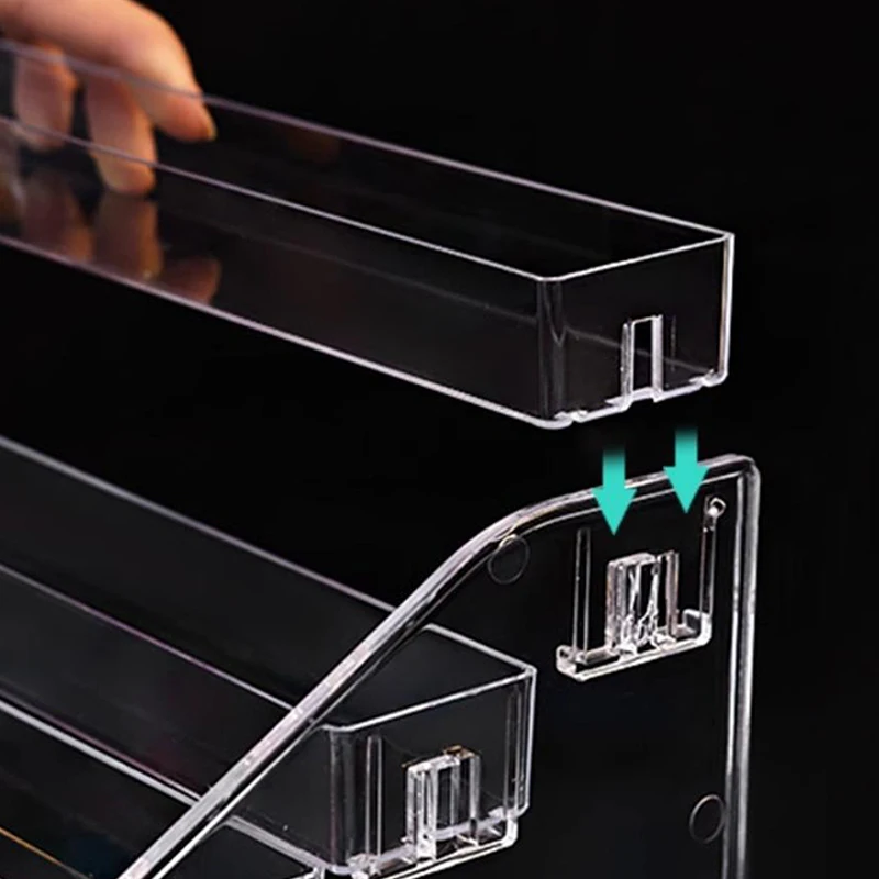 Clear Acrylic Nail Polish Display Stand Multi-layer Plastic Storage Rack UV Gel Shelf Quick Install Cosmetic Manicure Storage