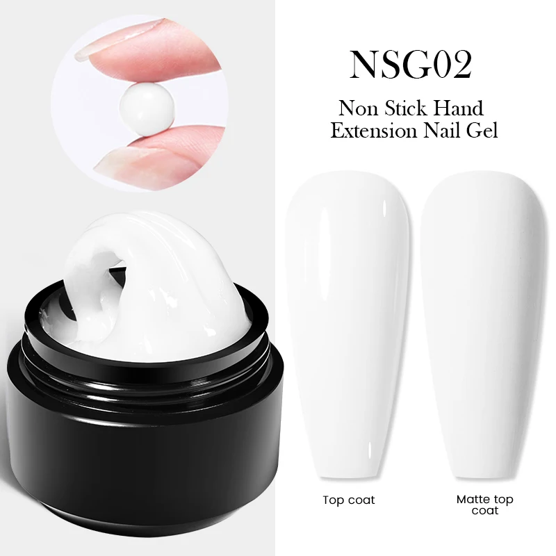 BORN PRETTY 15ML Milchig-Weißes Nicht Klebendes Handverlängerungs-Nagelgel für Französische Maniküre DIY Nude Pink Weiß Verlängerungsgel Nagelkunst