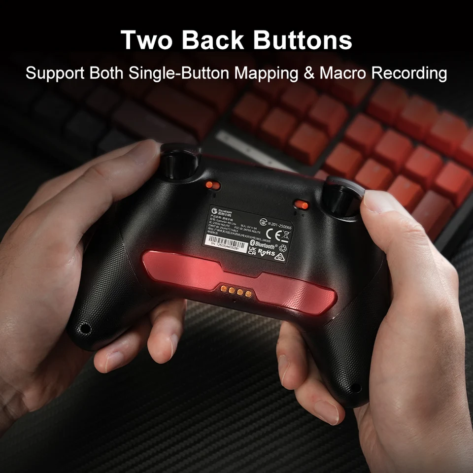 Gamesir Nova 2 Lite Controlador para PC Nintendo Switch Bluetooth Inalámbrico Efecto Hall Latencia Ultra Baja de Palanca Bumper Mecánico 4
