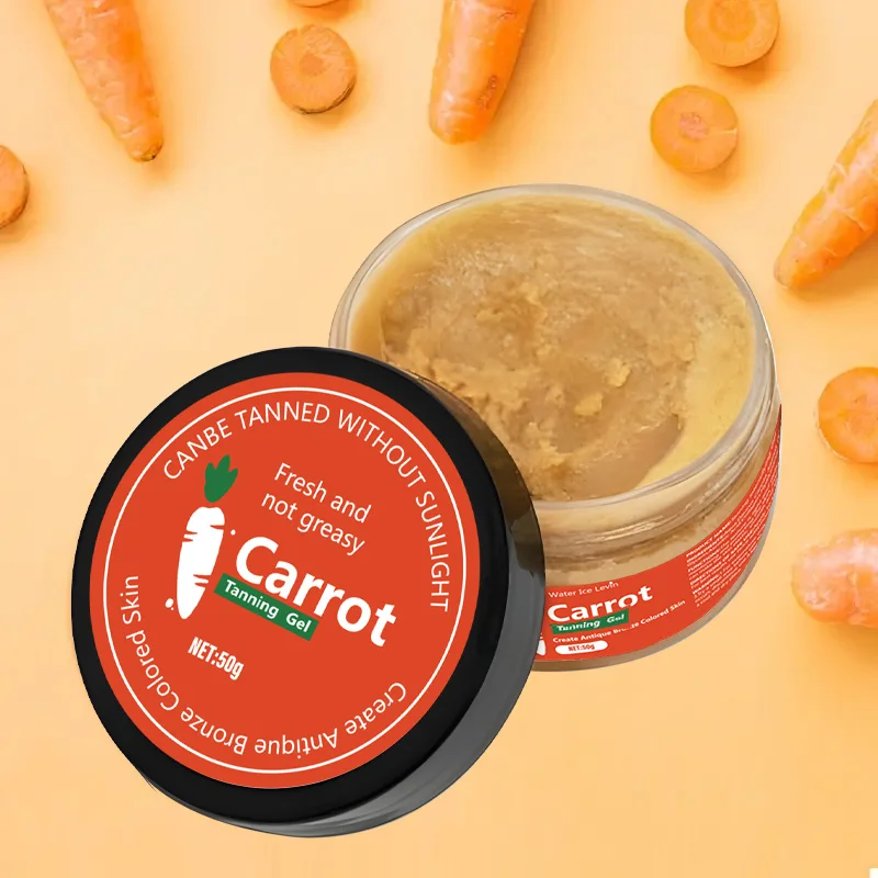 جل دباغة الجزر، خالي من الكحول، خفيف وسهل الاستخدام، نكهة الجزر الطازجة، مناسب للاستخدام اليومي في جميع أنحاء البشرة، يغميق لون بني فاتح، هدية مثالية، لا يتطلب أشعة الشمس