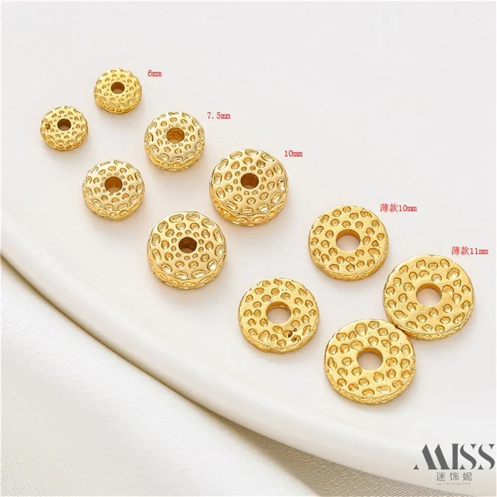14K Gold Star Moon Passion Seed Spacer DIY Accessories Color Preserved Spacer Bead Handmade Bracelet Necklace Jewelry Material