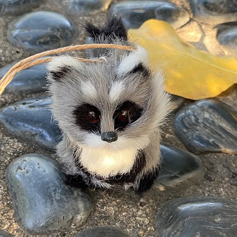 Wasbeer simulatie dier knuffel kerstcadeau schattig huisdier pop auto tas hangende decoratie ornament