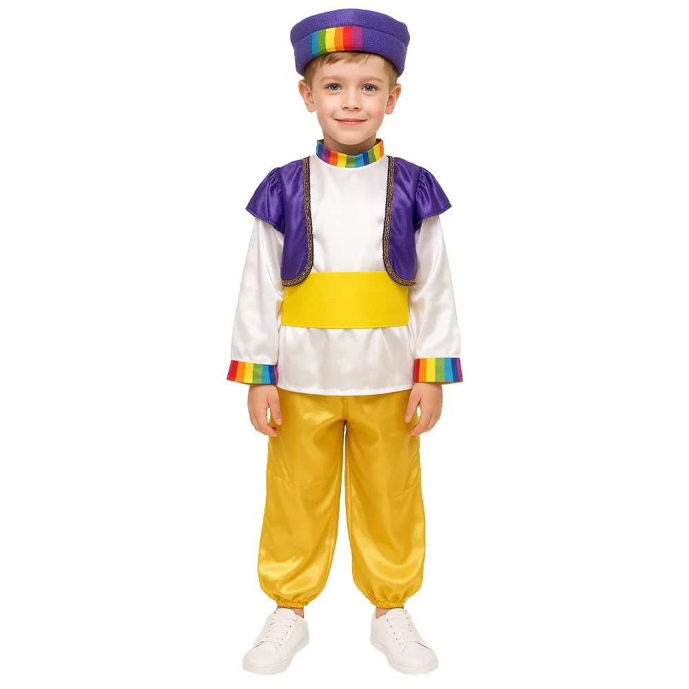 New Funny Arabian Prince Cosplay Costume Children's School Performances Kids' Latin Dance Outfit