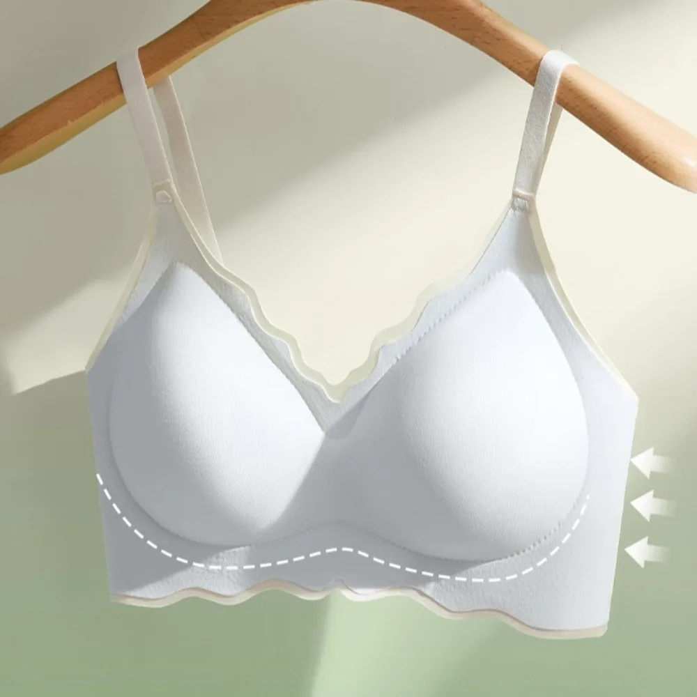

Traceless Wireless Deep V Bra Close-fitting Anti-sagging Push Up Underwear Adjustable Shockproof Brassiere for Women Girls Women