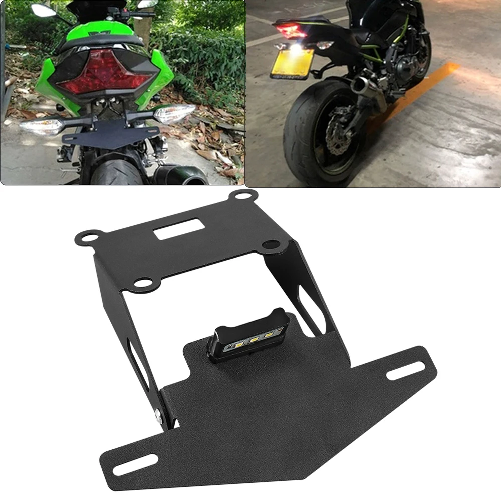 

Evomosa Motorcycle Rear Tail Tidy License Plate Holder Fender Eliminator For Kawasaki Z900RS Z 900 RS 2018-2024 With LED Light
