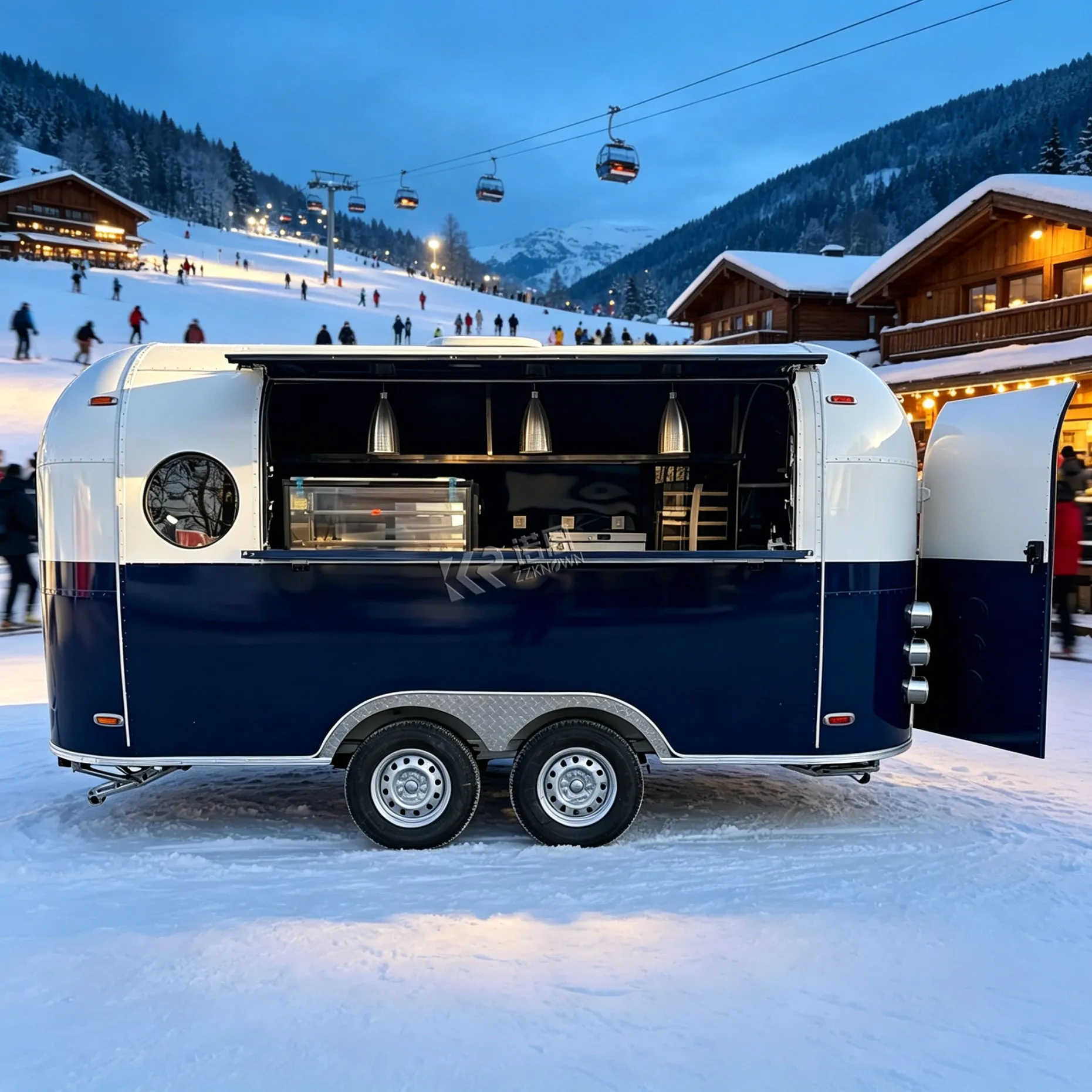 Street Fast Food Trucks Breakfast Snack Ice Cream Shop Mobile Food Trailer with EU standard