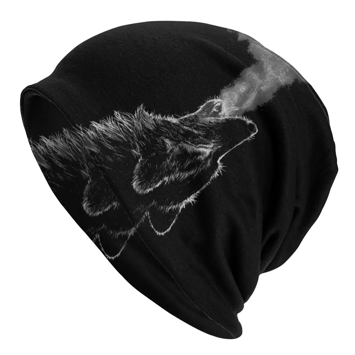 Black 3D Wolf Beanie Bonnet Knitting Hats Men Women Hip Hop Unisex Animal Warm Winter Skullies Beanies Cap for Ski