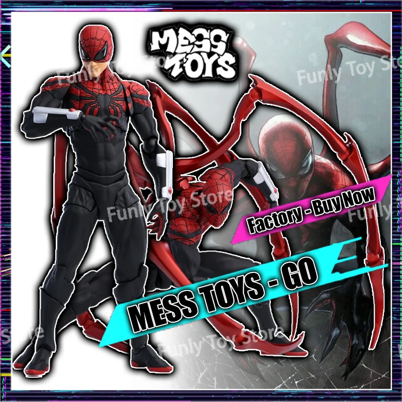 

В наличии беспорядочные игрушки Superior Spider Man Messtoys Человек-паук Сосед Доктор Осьминог Питер Паркер Аниме Фигурка Подарки Игрушки