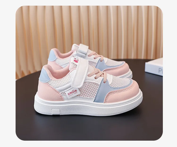 Kinder Weiße Schuhe 2026 Sommer Jungen Sportschuhe Mesh Atmungsaktive Boardschuhe Mädchen Hohle Freizeitsneaker Weiche Sohle Kinderschuhe – Detail 14
