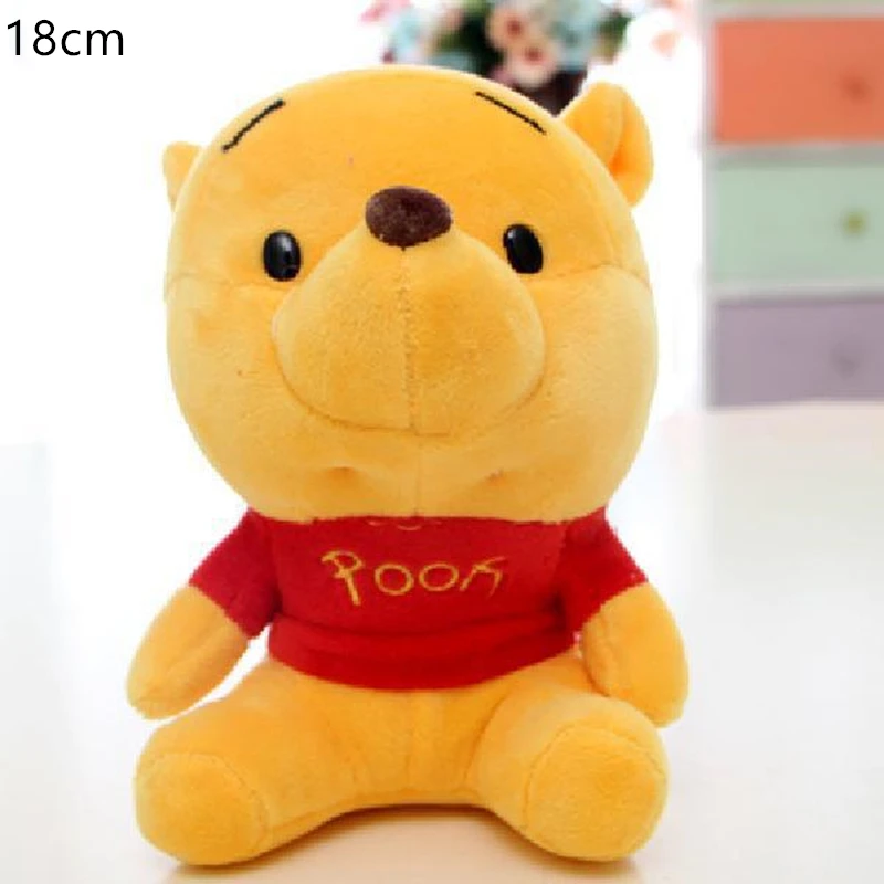 20cm Disney Animation Plush Doll Pooh Bear Mickey Mouse Minnie Tigger Cute Plush Animal Doll Piggy Pillow Toy Children’s Gift