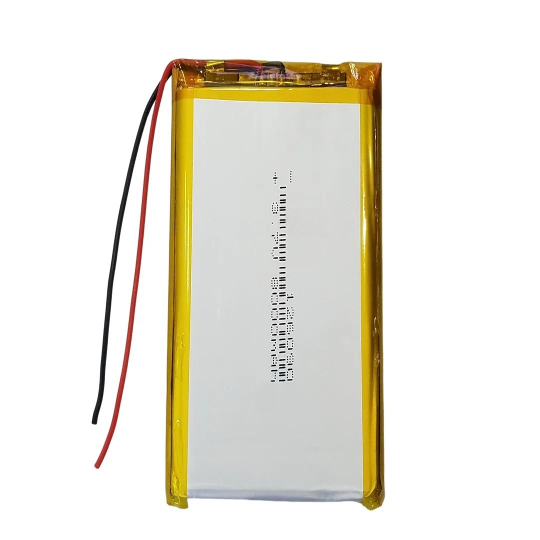 Batería de polímero de iones de litio de 3.7v 8000mAh 126090 606090-2S para reproductor de DVD estéreo Bluetooth GTmedia Freesat V8 finder