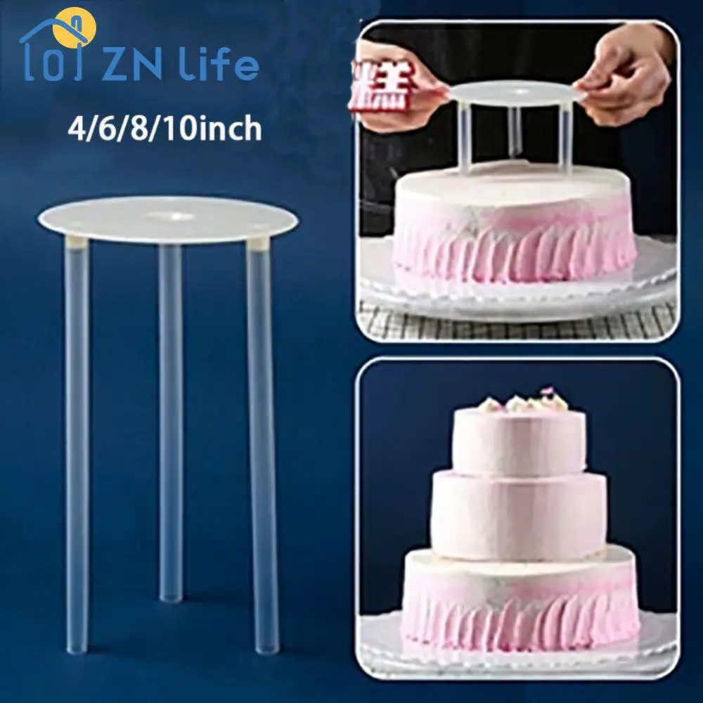 Cake Decorating Frame Reusable Food Grade 4/6/8/10 Inch Kitchen Supplies Cake Stacking Stand Easy To Clean Round Plastic