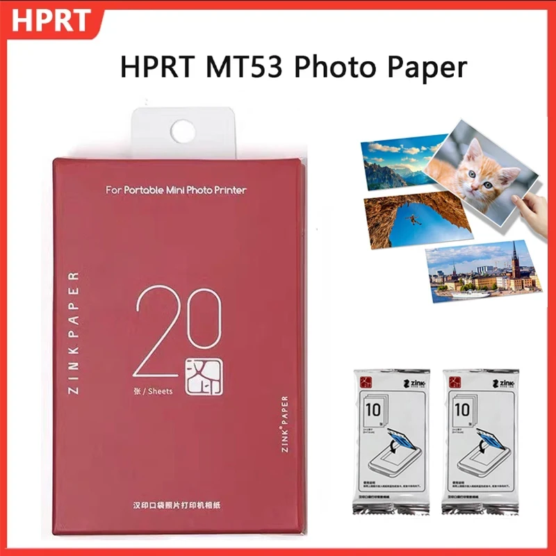 

Оригинальная цветная фотобумага HPRT MT53 2X3 фотобумага с липкой спинкой, мгновенная фотобумага для MT53/Z1