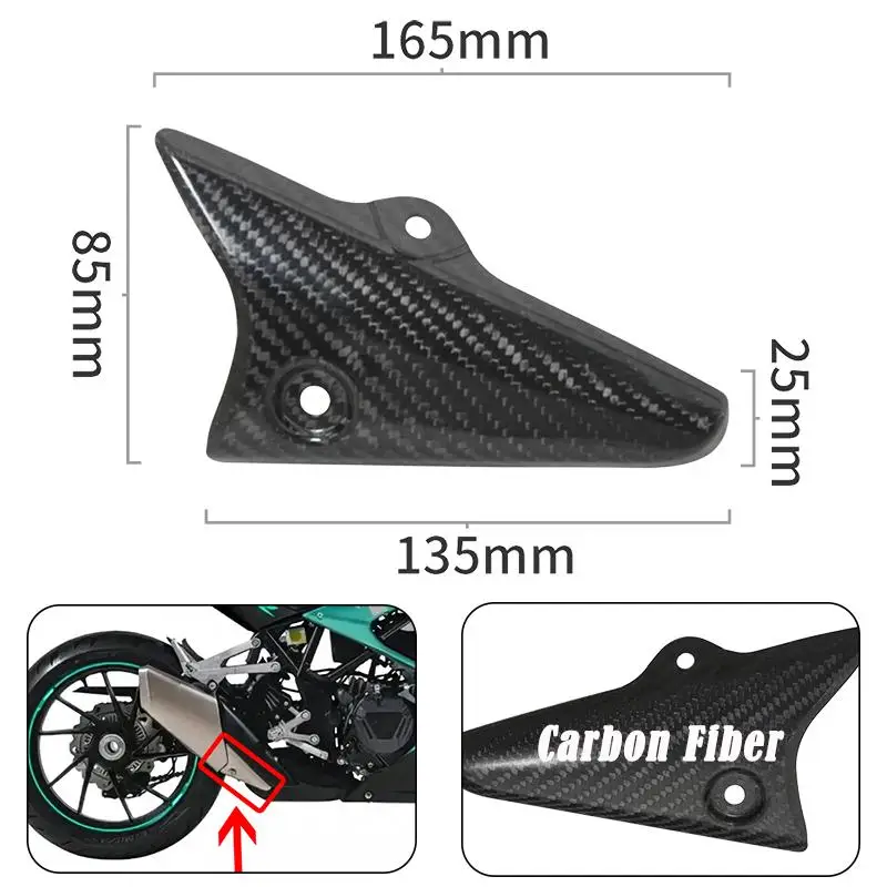 

FOR Cobra 321RR 321R Motorcycle Exhaust Pipe Carbon Fiber Cover Protector Protection Exhaust Guards Slip On