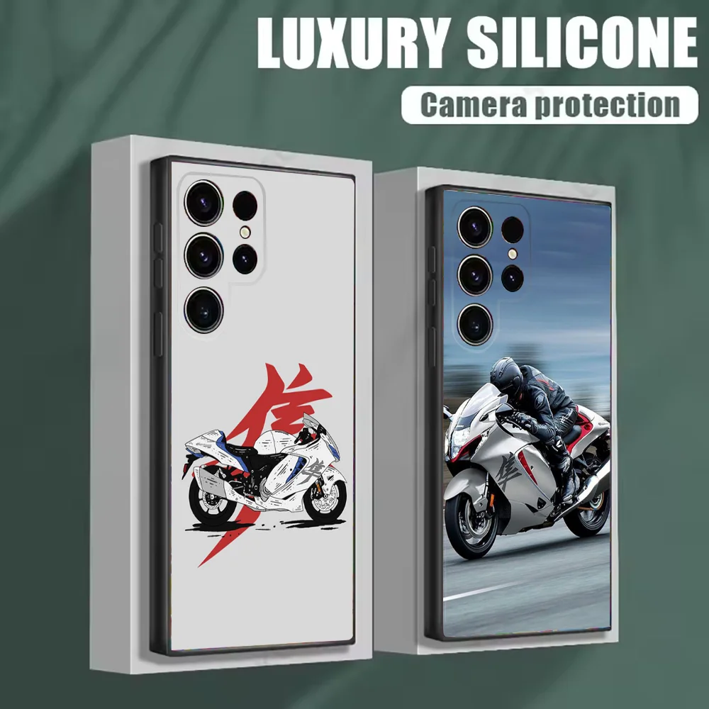 

Motorcycle S-SuzukiS H-HayabusaS Phone Case For Samsung S25,S24,S21,S22,S23,S30,Ultra,S20,Plus,Fe,Lite,Note,10 Black Soft Shell