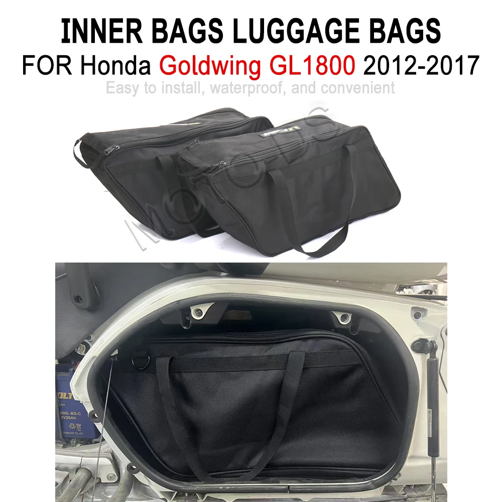 

For Honda Gold Wing GL1800 GL 1800 Motorcycle Accessories Bag Side Case Black Inner Bags Luggage Bags 2012-2017