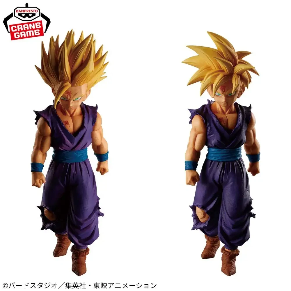 Bandai-Banpresto Dragon Ball Z Super Saiyan Son Gohan, figura de Anime Original, modelo de juguete genuino, en Stock